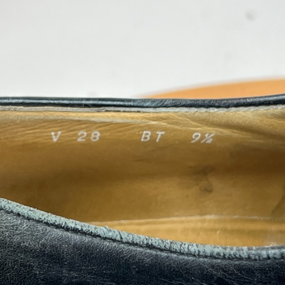 Mens Giorgio Armani Black Leather Plain Toe Oxford Dress Shoes Size 9.5 M GUC - Picture 9 of 9